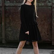 Svetrové šaty s tylem black