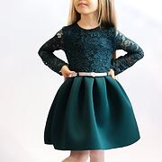 Luxury Smaragd dress - luxusní dívčí šaty