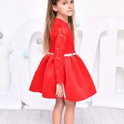 Luxury Red dress - luxusní červené dívčí šaty