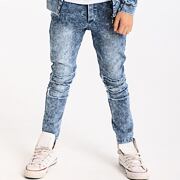 Ripped soft blue jeans kalhoty