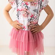 Lily Grey šaty s tylem Millennium Flamingo
